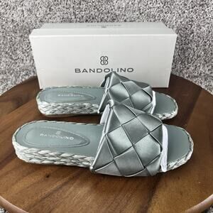 Bandolino Deedee 2 Women's Size 6.5 M Sandal Light Green Satin Shoes NEW